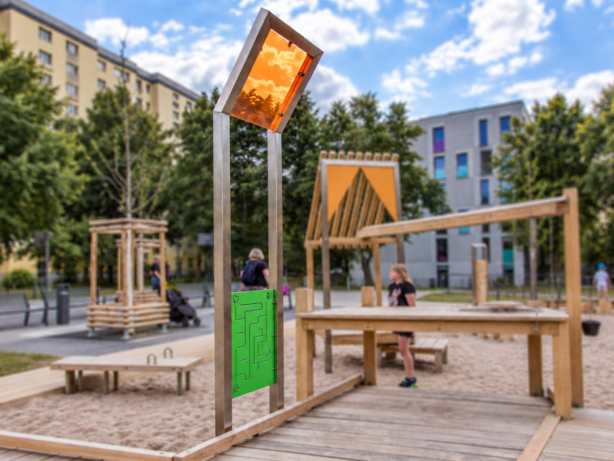 Lichtrahmen mit Fingerlabyrinth 